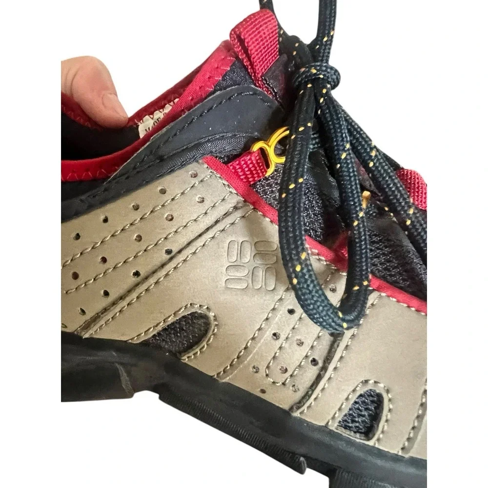 COLUMBIA Mens Red, Navy & Tan Suede ‎ Water Shoes Snake River Trainer Size 8.5